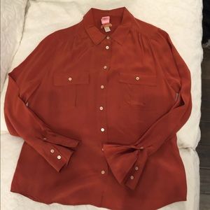 J crew silk blouse